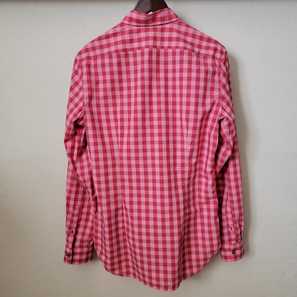 Paul Smith Button Up Red Gingham Plaid Shirt - Picture 11 of 16